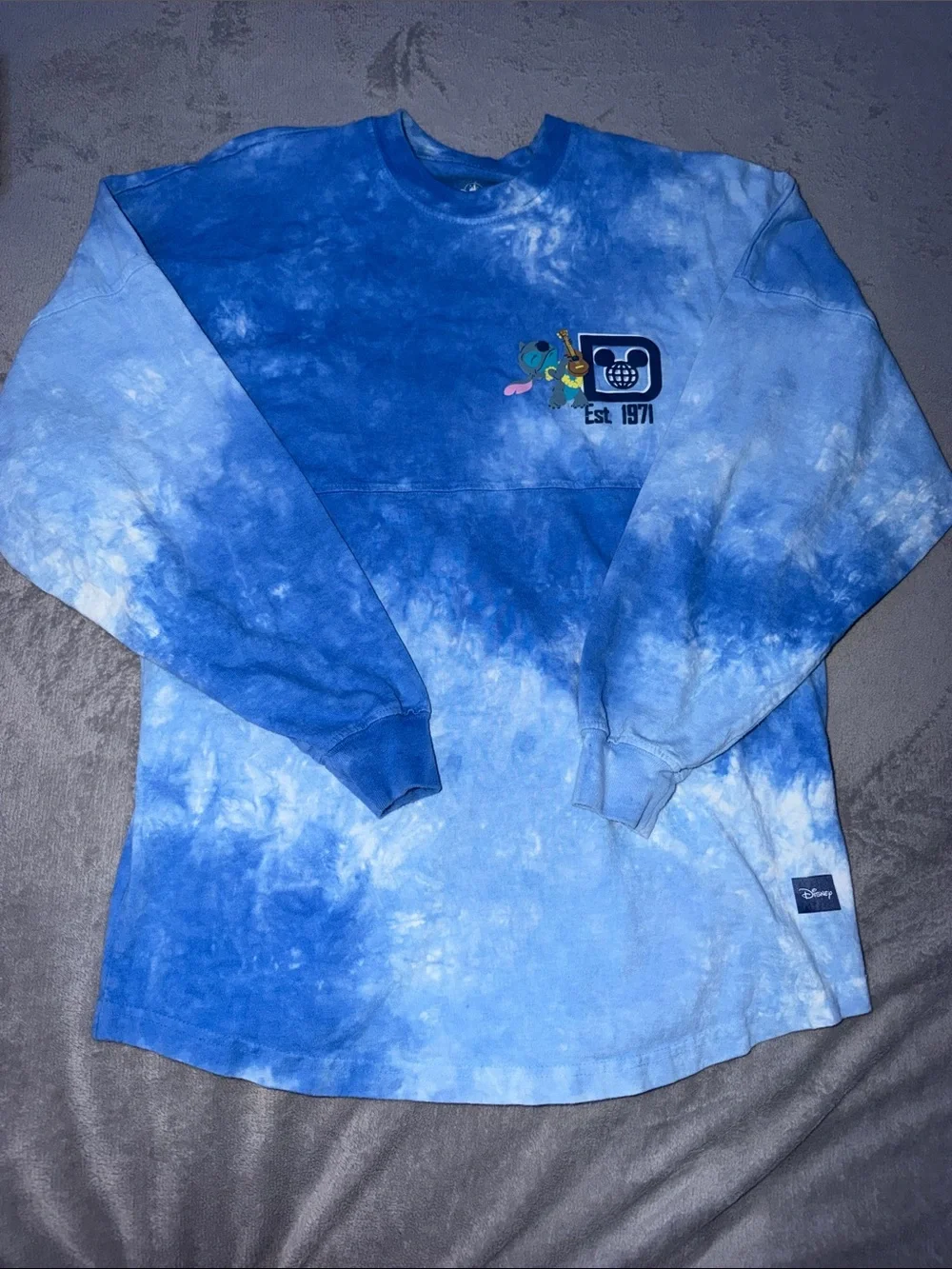 Disney Blue Tie-Dye Long Sleeve Kids Sweatshirt